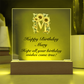 Happy Birthday test - Square Acrylic Plaque With LED Base
