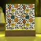 Mexican Floral Fiesta Pattern 042 - Square Acrylic Plaque With LED Base