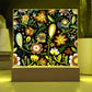 Mexican Floral Fiesta Pattern 038 - Square Acrylic Plaque With LED Base