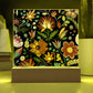 Mexican Floral Fiesta Pattern 039 - Square Acrylic Plaque With LED Base