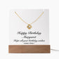 Happy Birthday Margaret - Love Knot Necklace Keepsake Acrylic Bundle With LED Lights