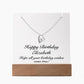 Happy Birthday Elizabeth - Forever Love Necklace Keepsake Acrylic Bundle With LED Lights
