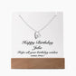 Happy Birthday Julie - Forever Love Necklace Keepsake Acrylic Bundle With LED Lights