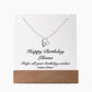 Happy Birthday Liliana - Forever Love Necklace Keepsake Acrylic Bundle With LED Lights