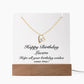 Happy Birthday Lucero - Forever Love Necklace Keepsake Acrylic Bundle With LED Lights