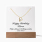 Happy Birthday Karen - Forever Love Necklace Keepsake Acrylic Bundle With LED Lights