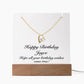 Happy Birthday Joyce - Forever Love Necklace Keepsake Acrylic Bundle With LED Lights
