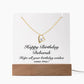 Happy Birthday Deborah - Forever Love Necklace Keepsake Acrylic Bundle With LED Lights