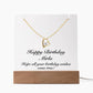 Happy Birthday Mirla - Forever Love Necklace Keepsake Acrylic Bundle With LED Lights