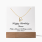 Happy Birthday Irene - Forever Love Necklace Keepsake Acrylic Bundle With LED Lights