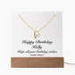 Happy Birthday Kelly - Forever Love Necklace Keepsake Acrylic Bundle With LED Lights