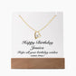 Happy Birthday Jessica - Forever Love Necklace Keepsake Acrylic Bundle With LED Lights