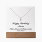 Happy Birthday Maria - Alluring Beauty Necklace Keepsake Acrylic Bundle With LED Lights