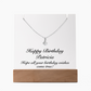 Happy Birthday Patricia - Alluring Beauty Necklace Keepsake Acrylic Bundle With LED Lights