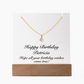 Happy Birthday Patricia - Alluring Beauty Necklace Keepsake Acrylic Bundle With LED Lights