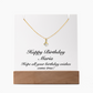 Happy Birthday Maria - Alluring Beauty Necklace Keepsake Acrylic Bundle With LED Lights