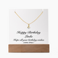 Happy Birthday Linda - Alluring Beauty Necklace Keepsake Acrylic Bundle With LED Lights