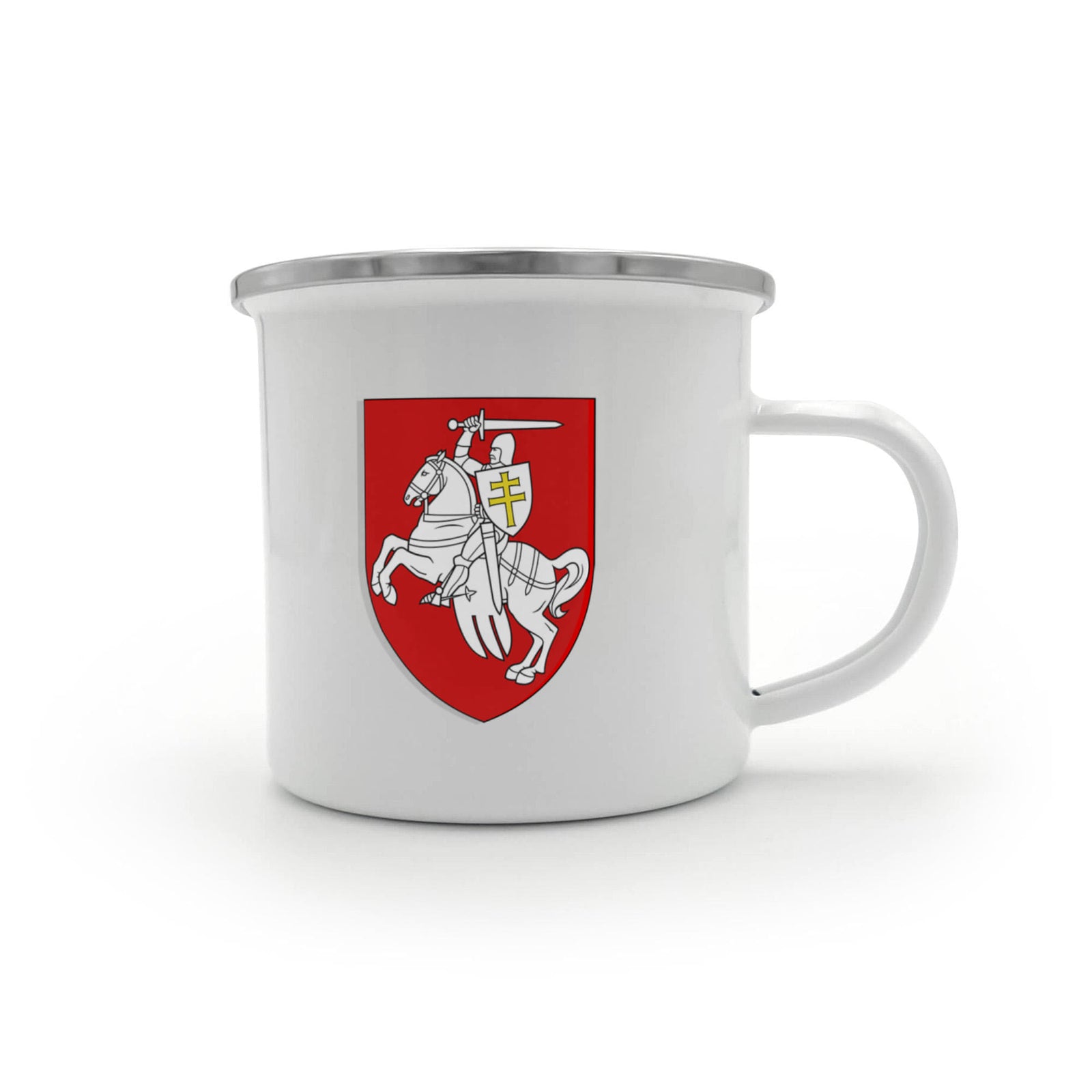 Pahonia (Belarus) - 12oz Enamel Camping Mug