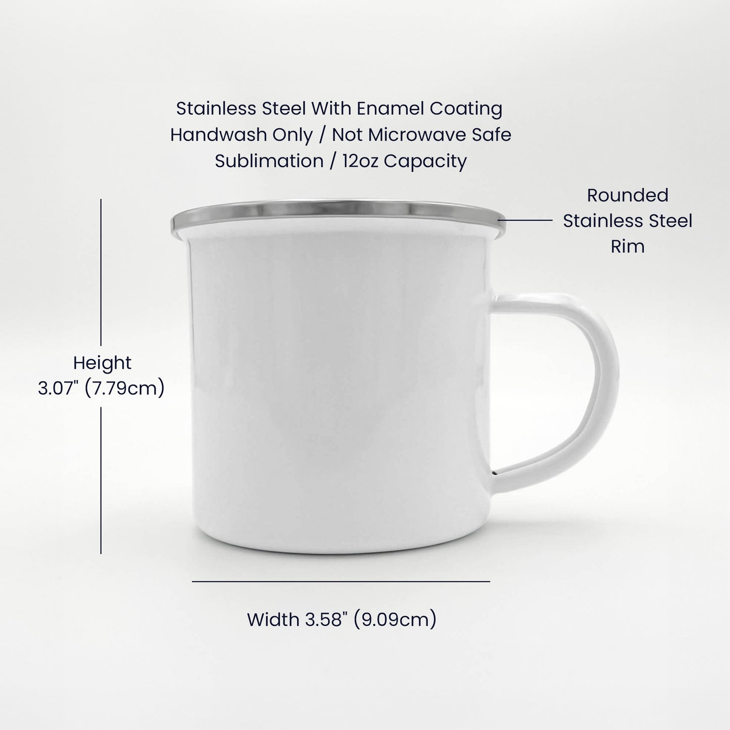 Pahonia (Belarus) - 12oz Enamel Camping Mug
