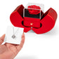 Love Knot Necklace With Red Heart Rose Gift Box