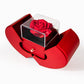 Love Knot Necklace With Red Heart Rose Gift Box