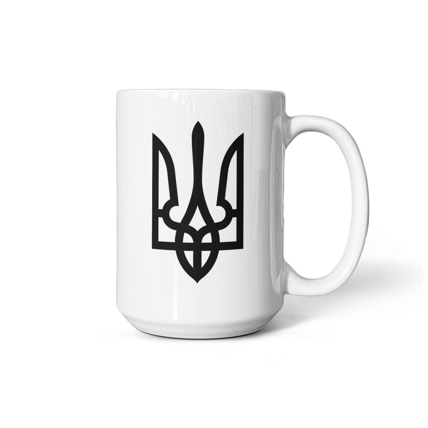 Tryzub (Black) - 15oz White Ceramic Mug