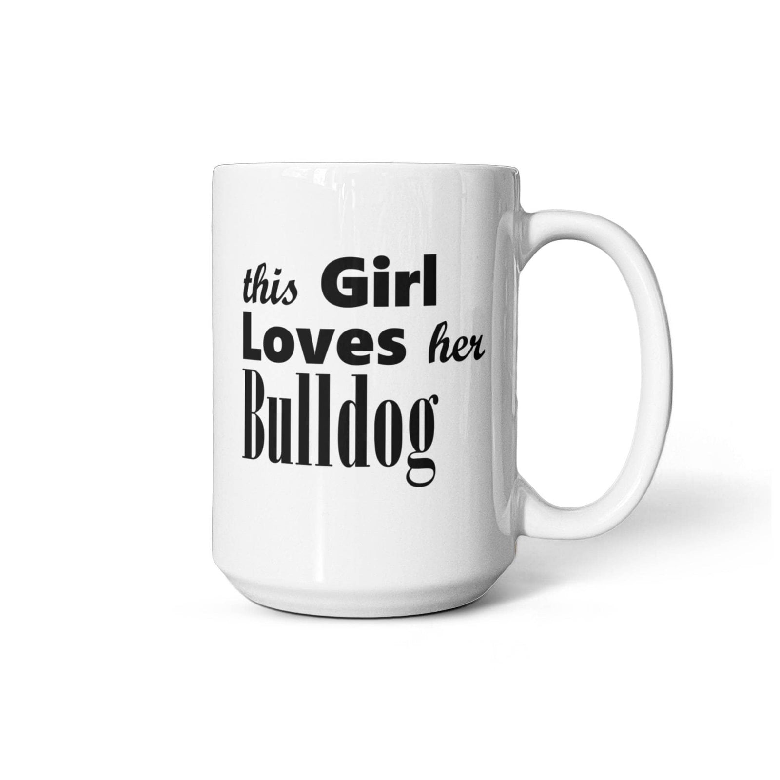 Bulldog - 15oz White Ceramic Mug