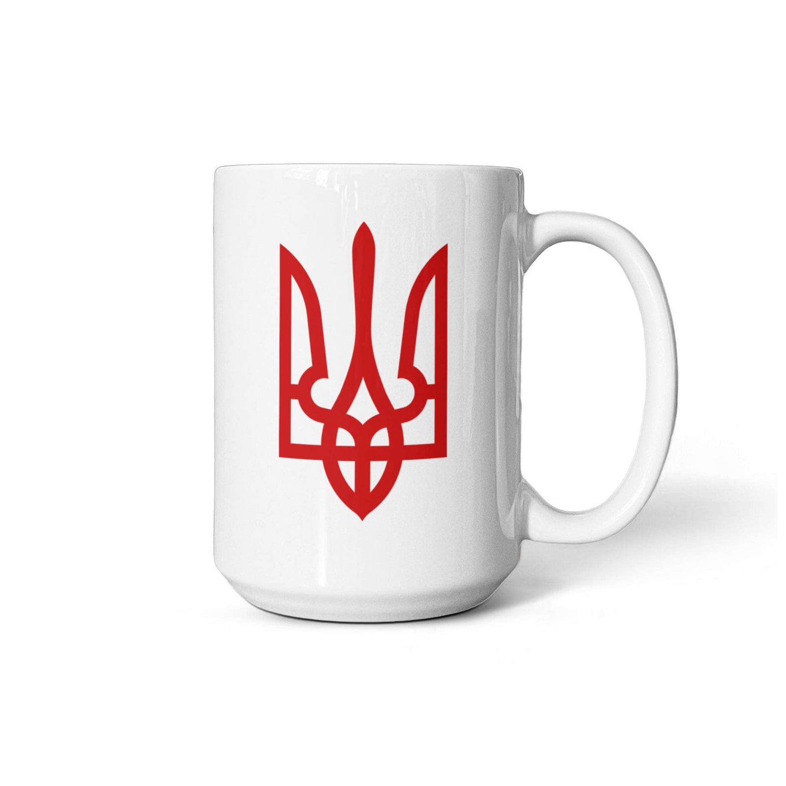 Tryzub (Red) - 15oz White Ceramic Mug