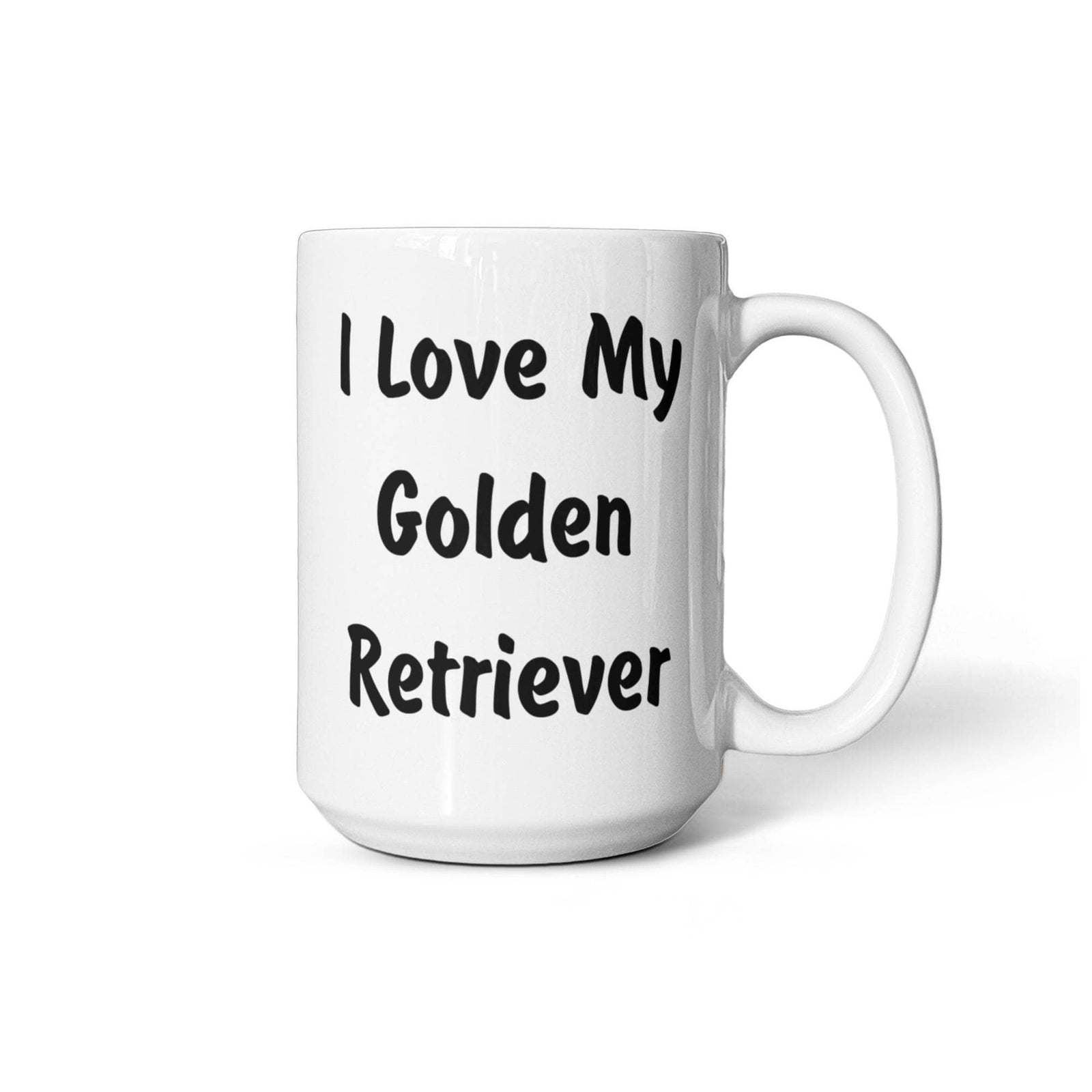 Love My Golden Retriever - 15oz White Ceramic Mug