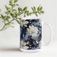Nocturnal Bloom Pattern 008 - 15oz White Ceramic Mug