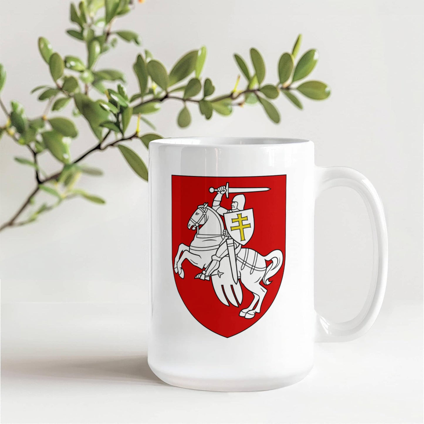 Pahonia (Belarus) - 15oz White Ceramic Mug