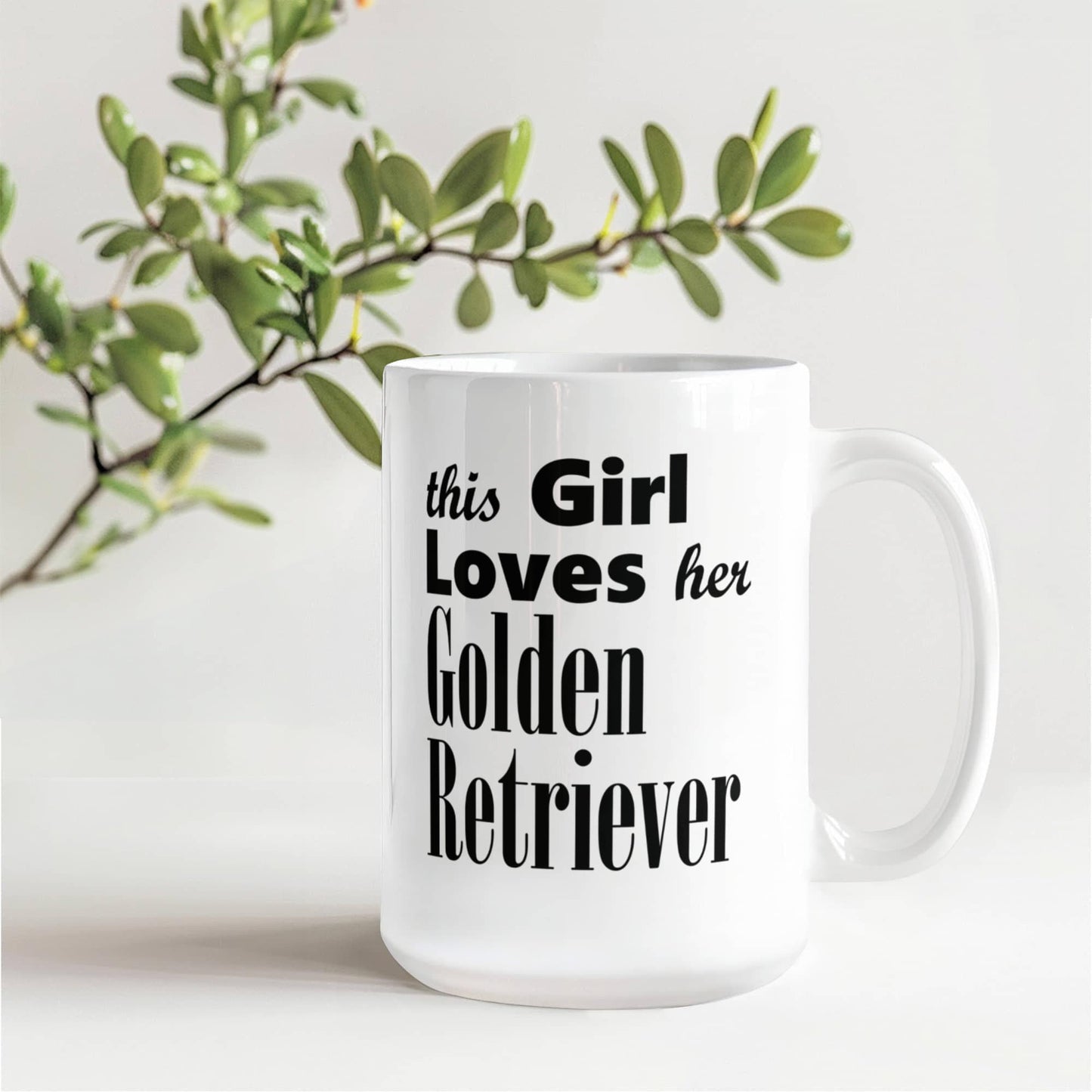 Golden Retriever - 15oz White Ceramic Mug