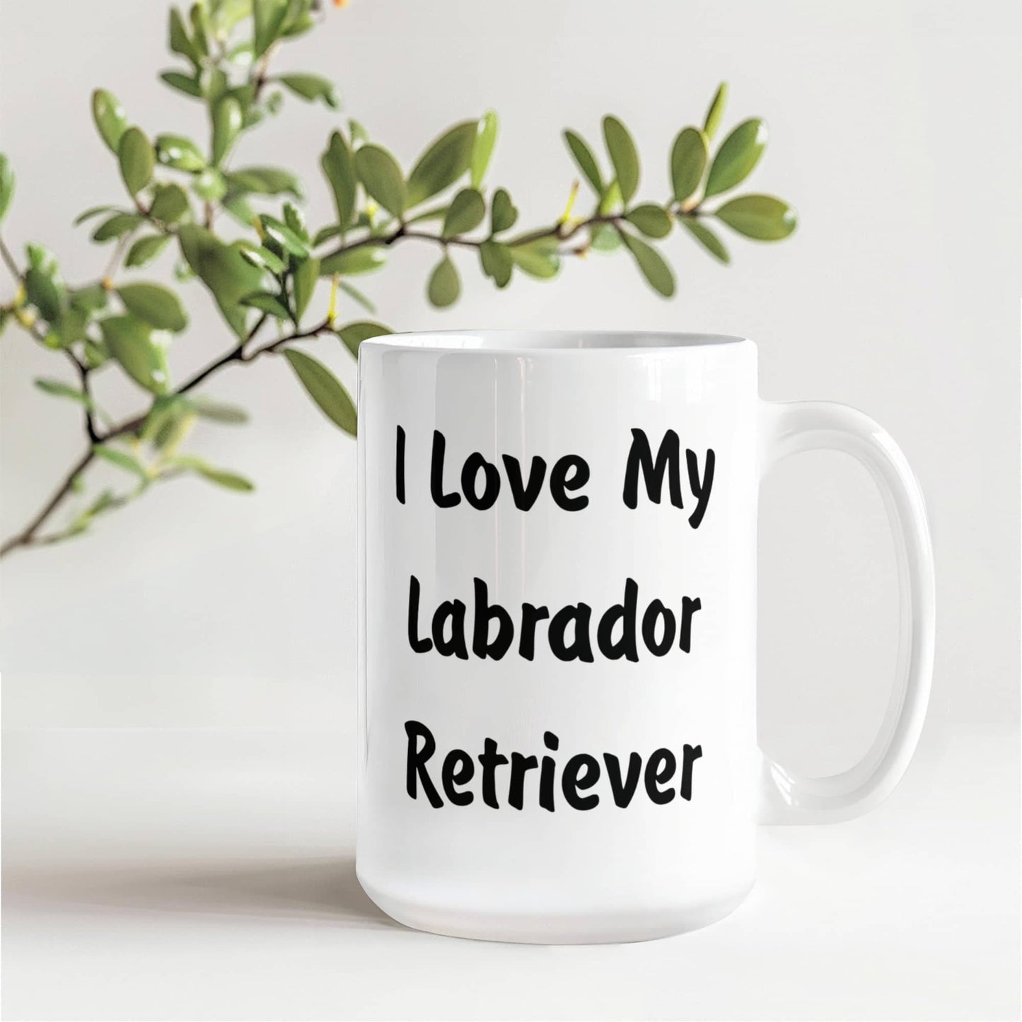 Love My Labrador Retriever - 15oz White Ceramic Mug
