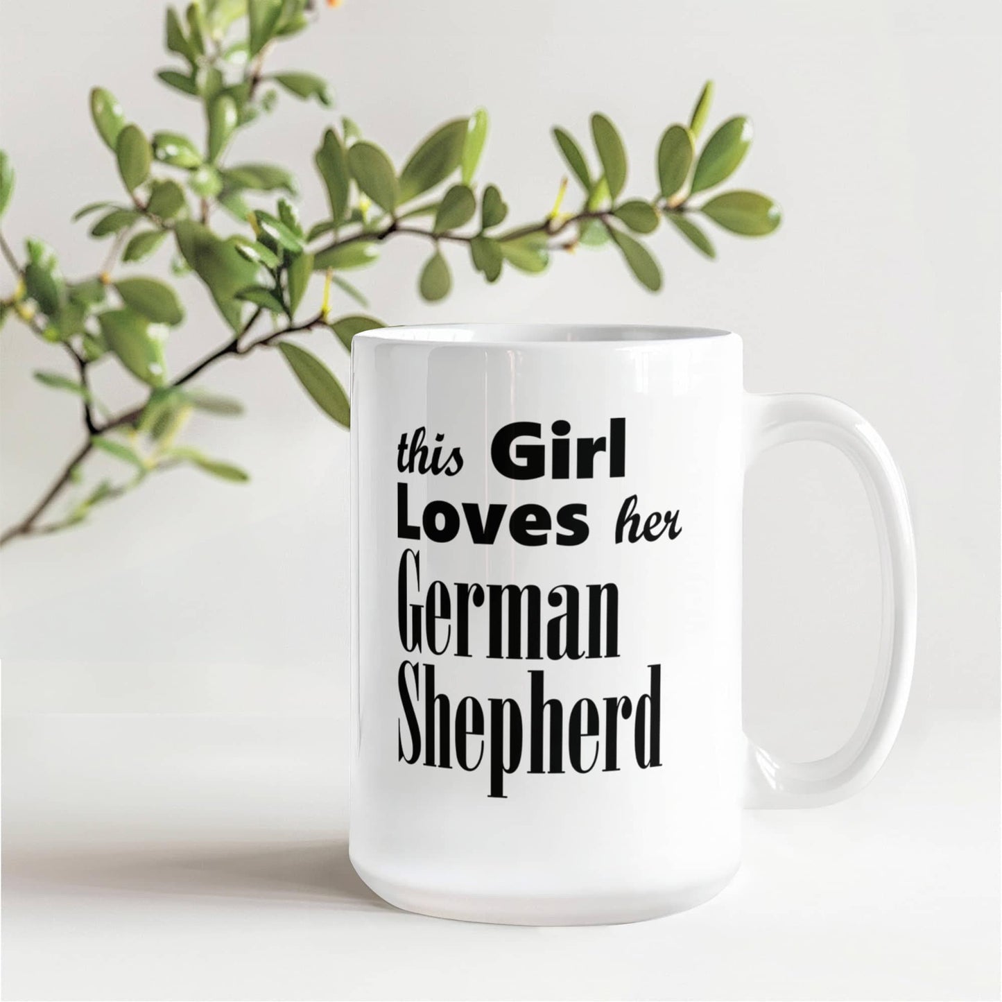 German Shepherd - 15oz White Ceramic Mug