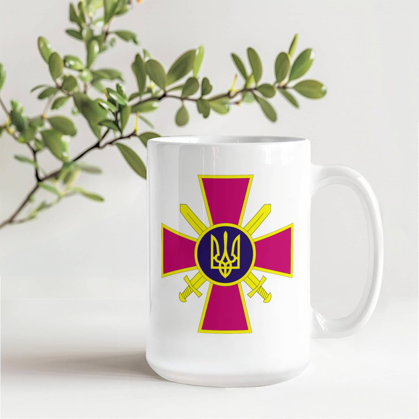 Ukrainian Ground Forces - 15oz White Ceramic Mug