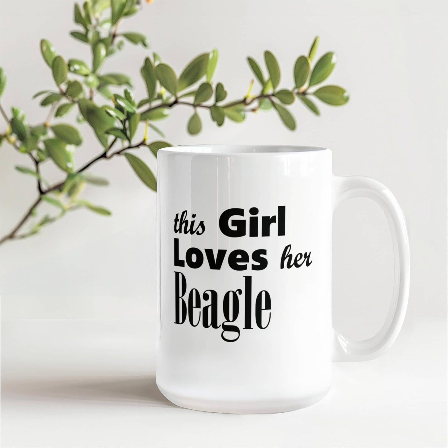 Beagle - 15oz White Ceramic Mug