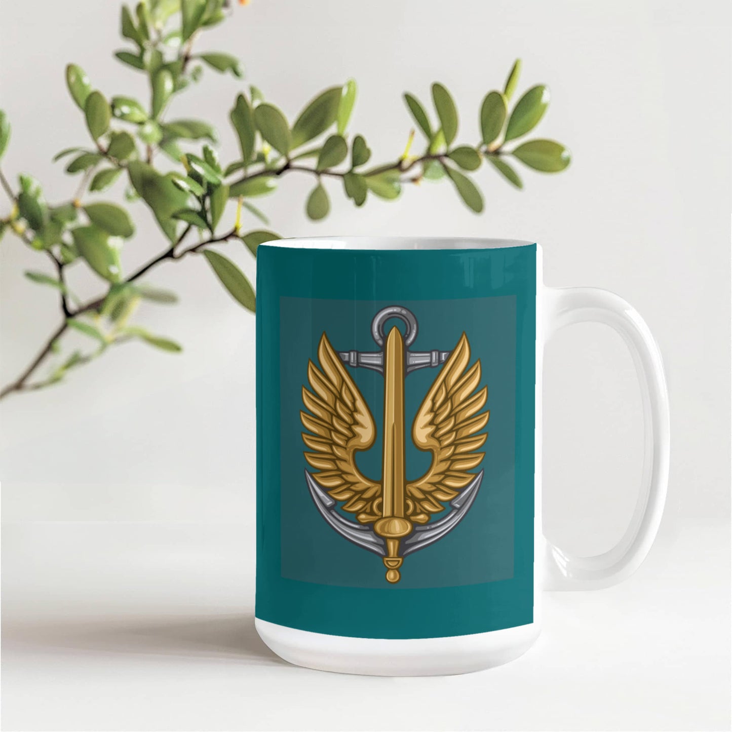 Ukrainian Marine Corps v2 - 15oz White Ceramic Mug