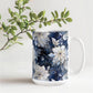 Nocturnal Bloom Pattern 009 - 15oz White Ceramic Mug