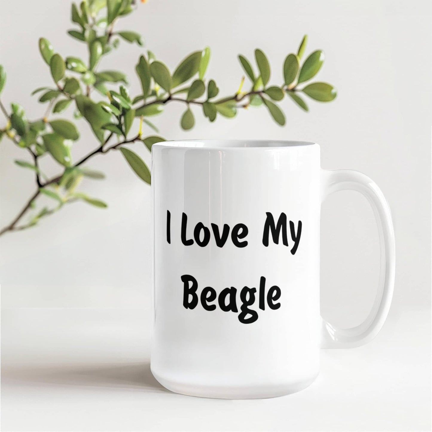 Love My Beagle - 15oz White Ceramic Mug