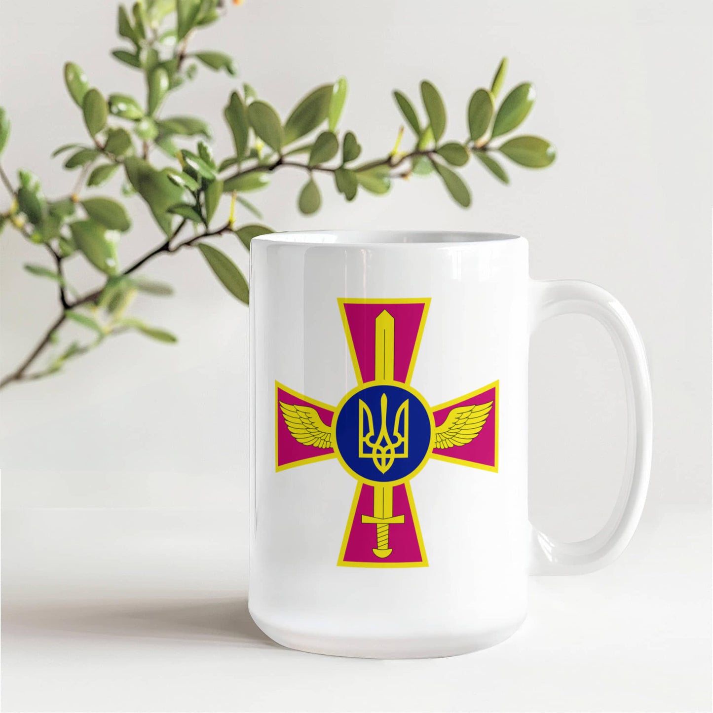 Ukrainian Air Force - 15oz White Ceramic Mug