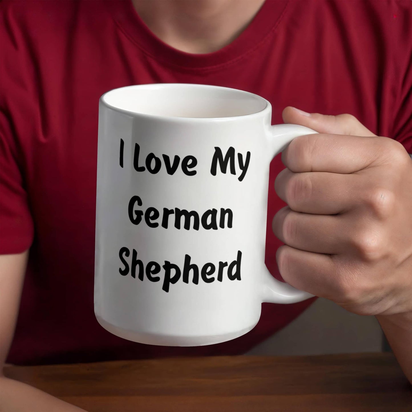 Love My German Shepherd - 15oz White Ceramic Mug