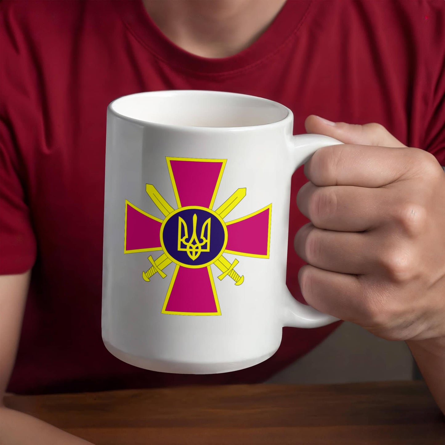 Ukrainian Ground Forces - 15oz White Ceramic Mug