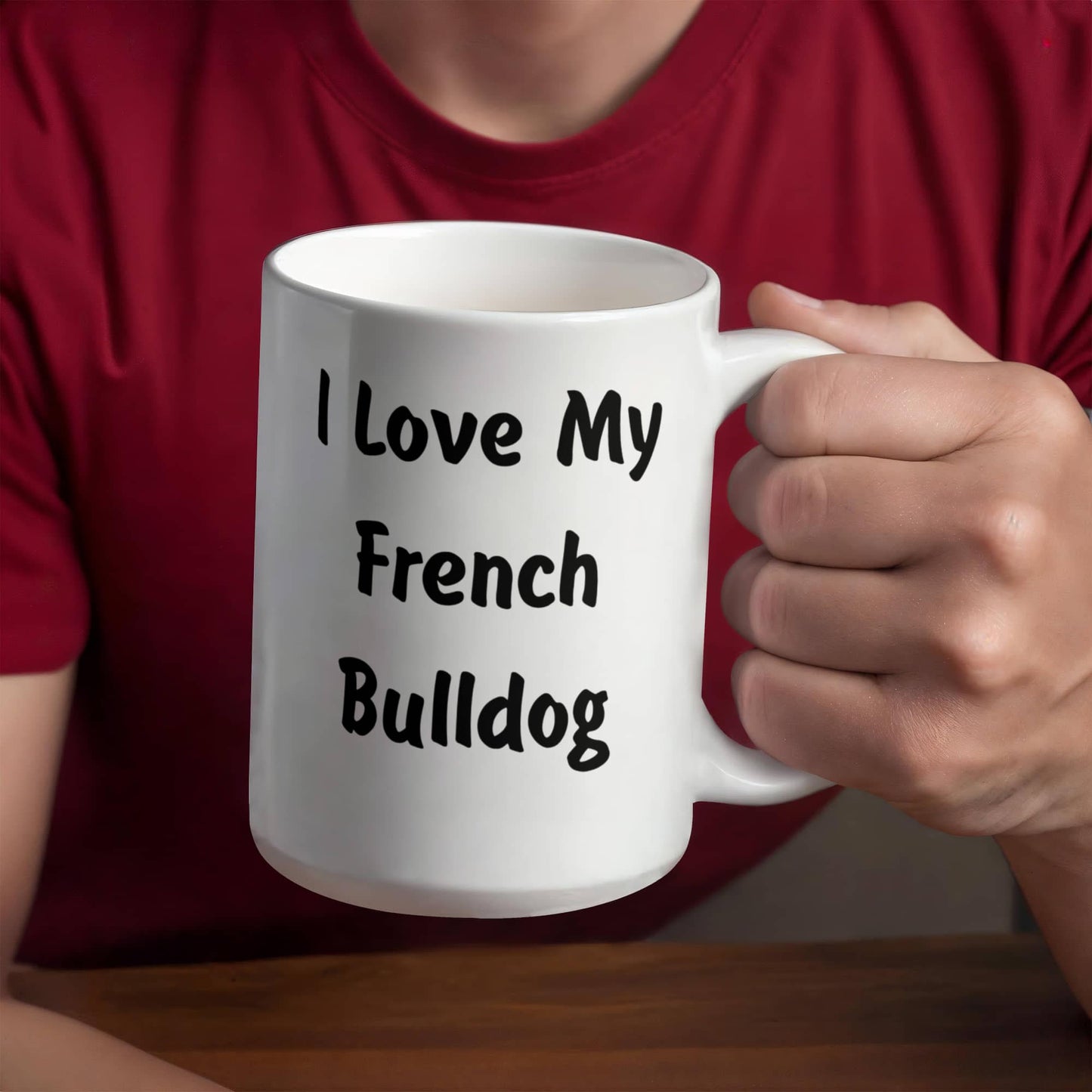 Love My French Bulldog - 15oz White Ceramic Mug