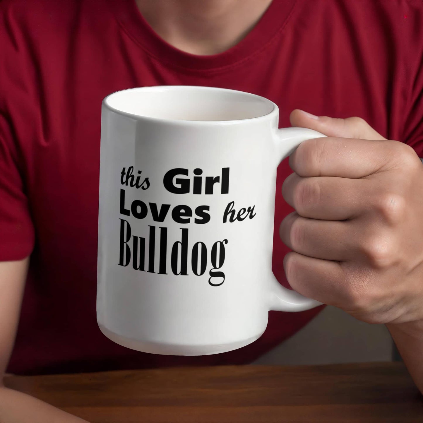 Bulldog - 15oz White Ceramic Mug