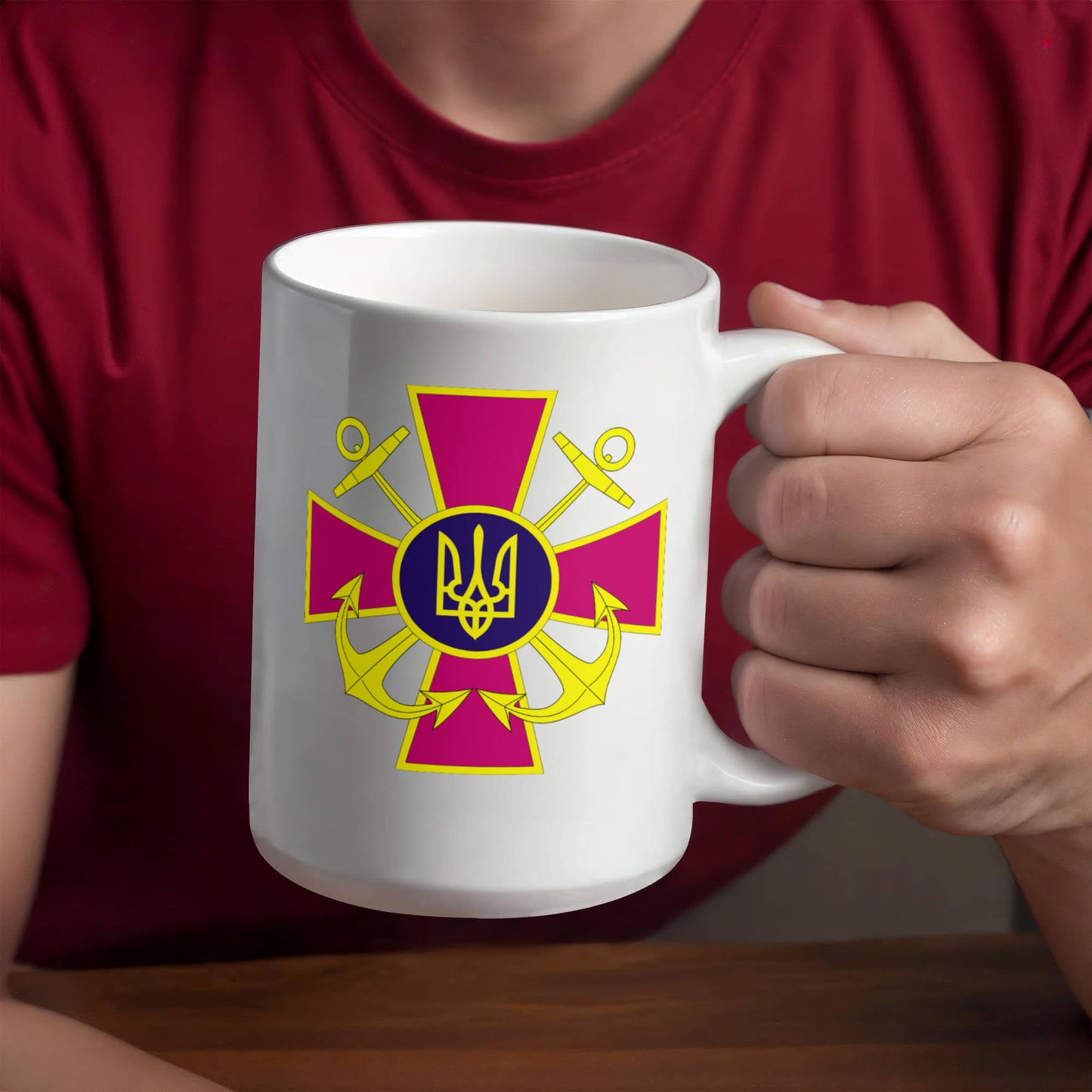 Ukrainian Naval Forces - 15oz White Ceramic Mug