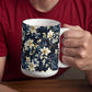 Nocturnal Bloom Pattern 006 - 15oz White Ceramic Mug