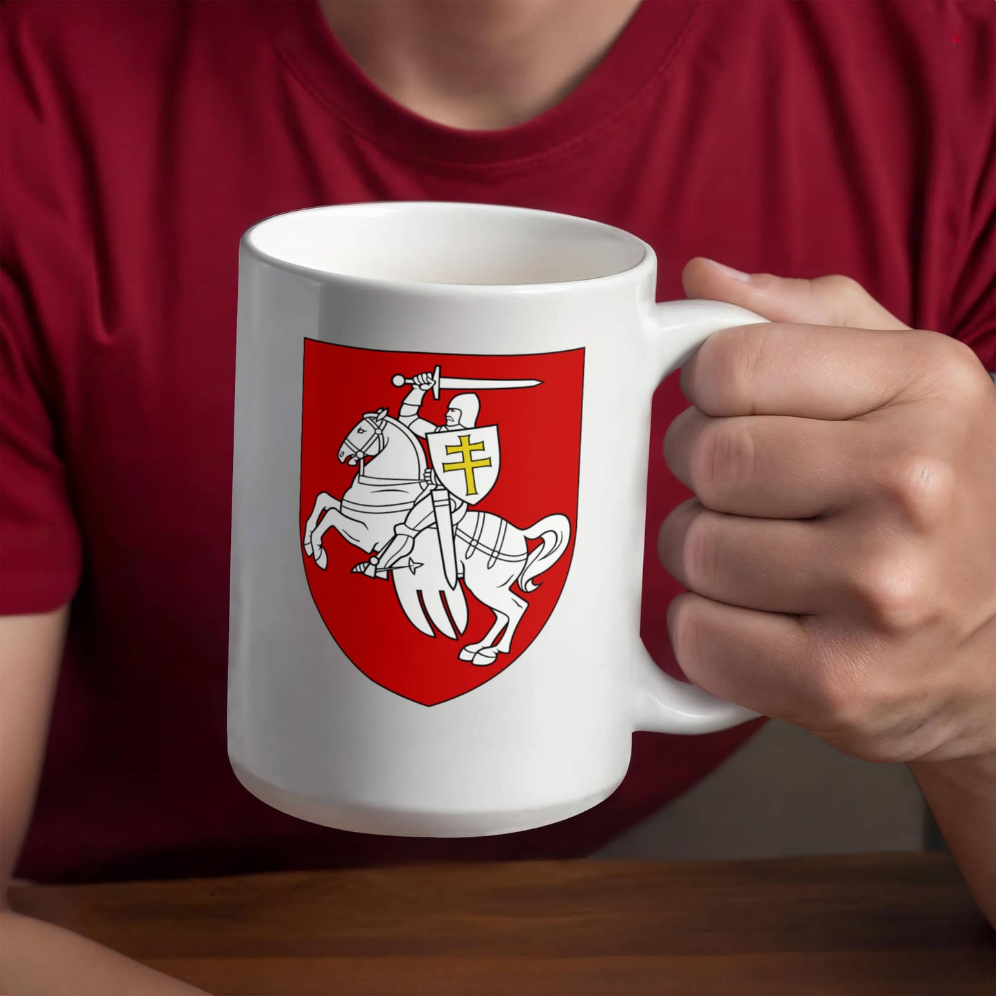 Pahonia (Belarus) - 15oz White Ceramic Mug