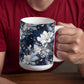 Nocturnal Bloom Pattern 005 - 15oz White Ceramic Mug