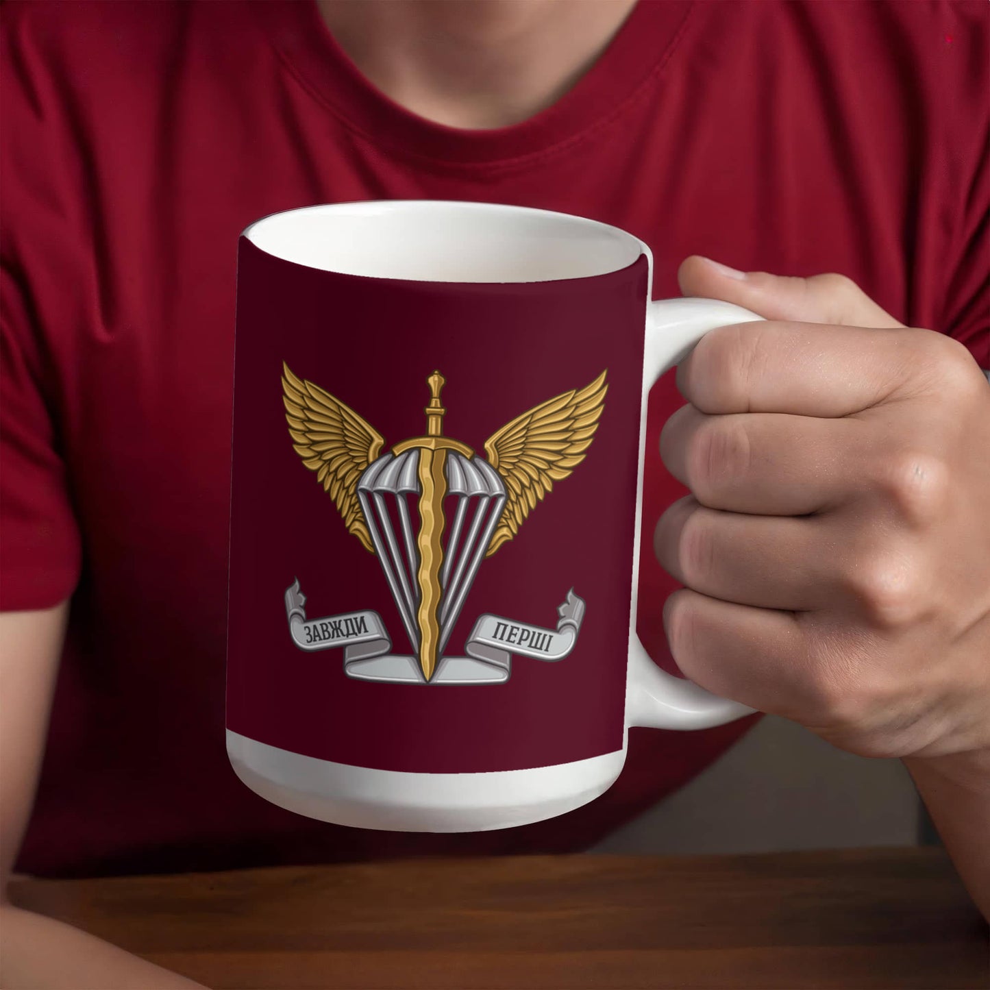 Ukrainian Air Assault Forces v2 - 15oz White Ceramic Mug