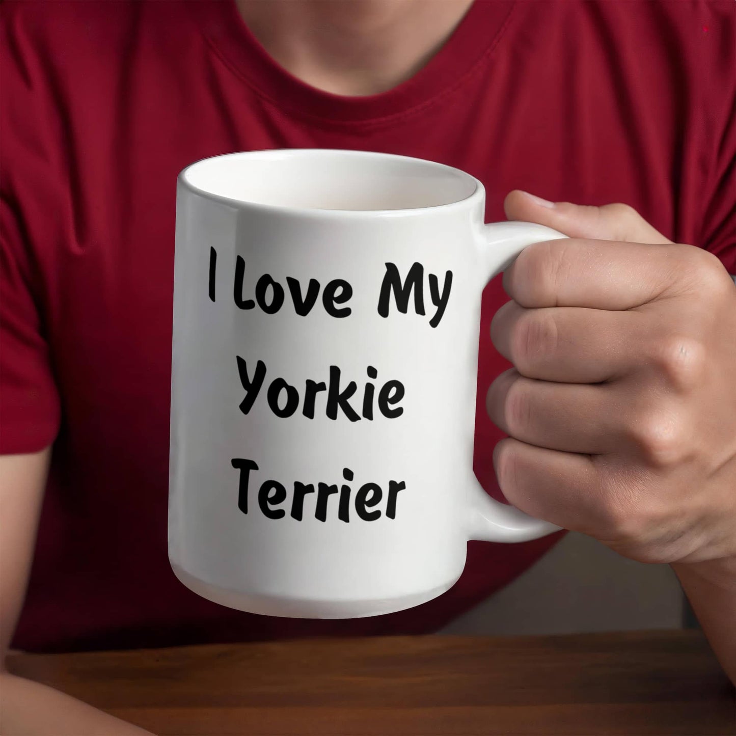 Love My Yorkie Terrier - 15oz White Ceramic Mug